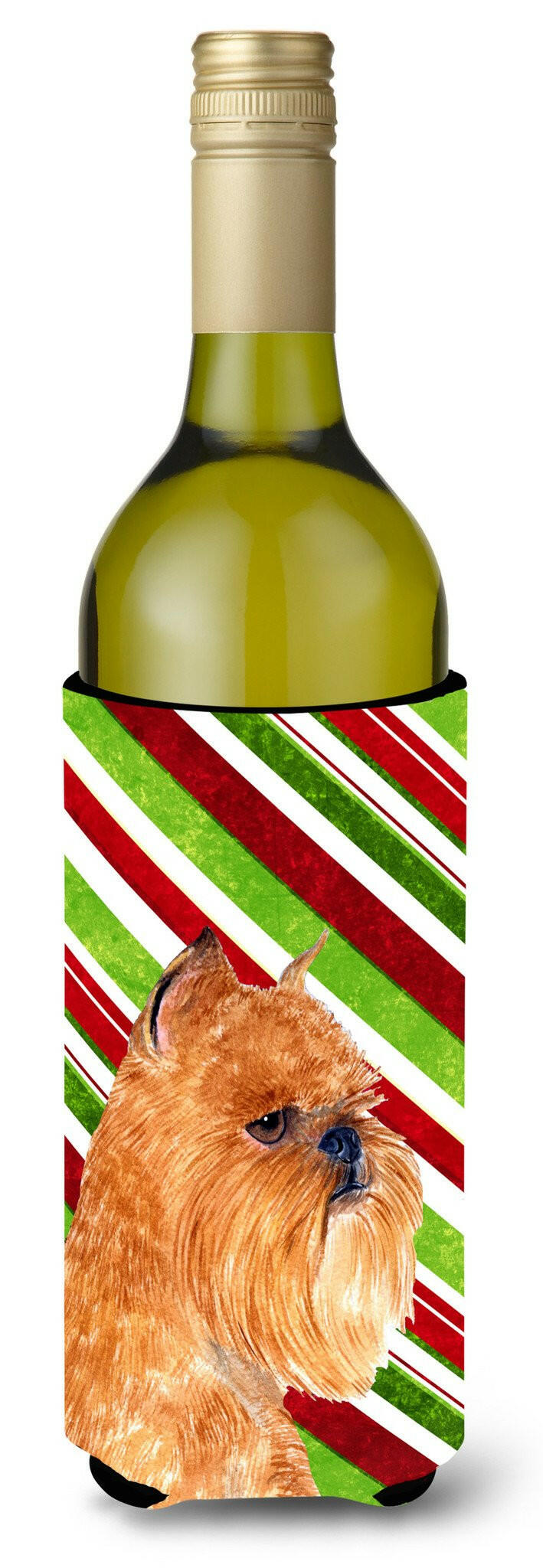 Brussels Griffon   Holiday Christmas Wine Bottle Beverage Insulator Beverage Insulator Hugger by Caroline&#39;s Treasures
