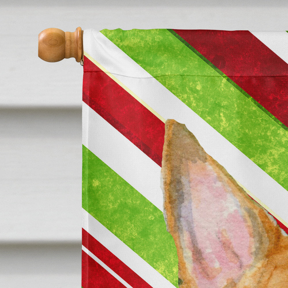 Bull Terrier Candy Cane Holiday Christmas Flag Canvas House Size  the-store.com.