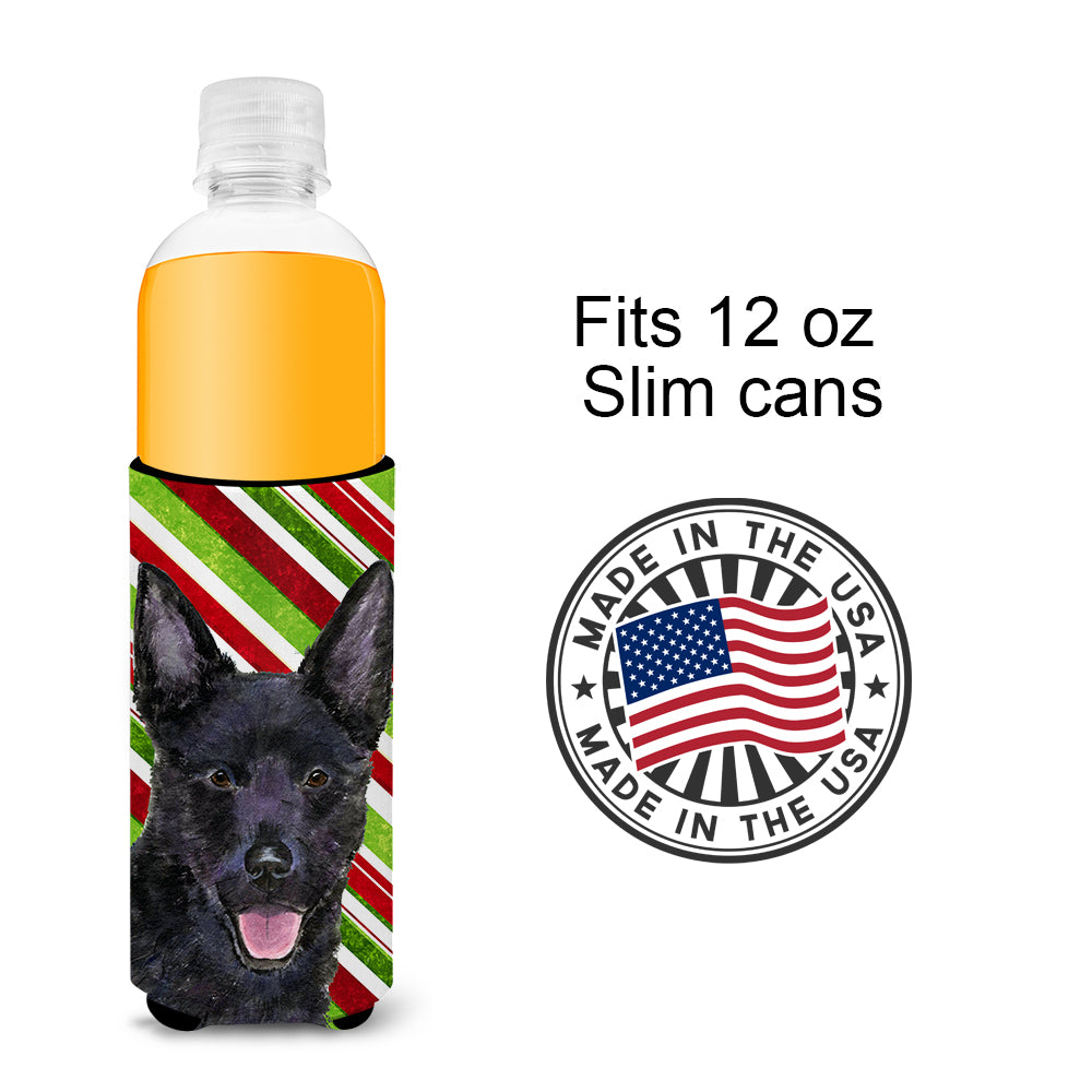 Australian Kelpie Candy Cane Holiday Christmas Ultra Beverage Insulators for slim cans SS4567MUK.