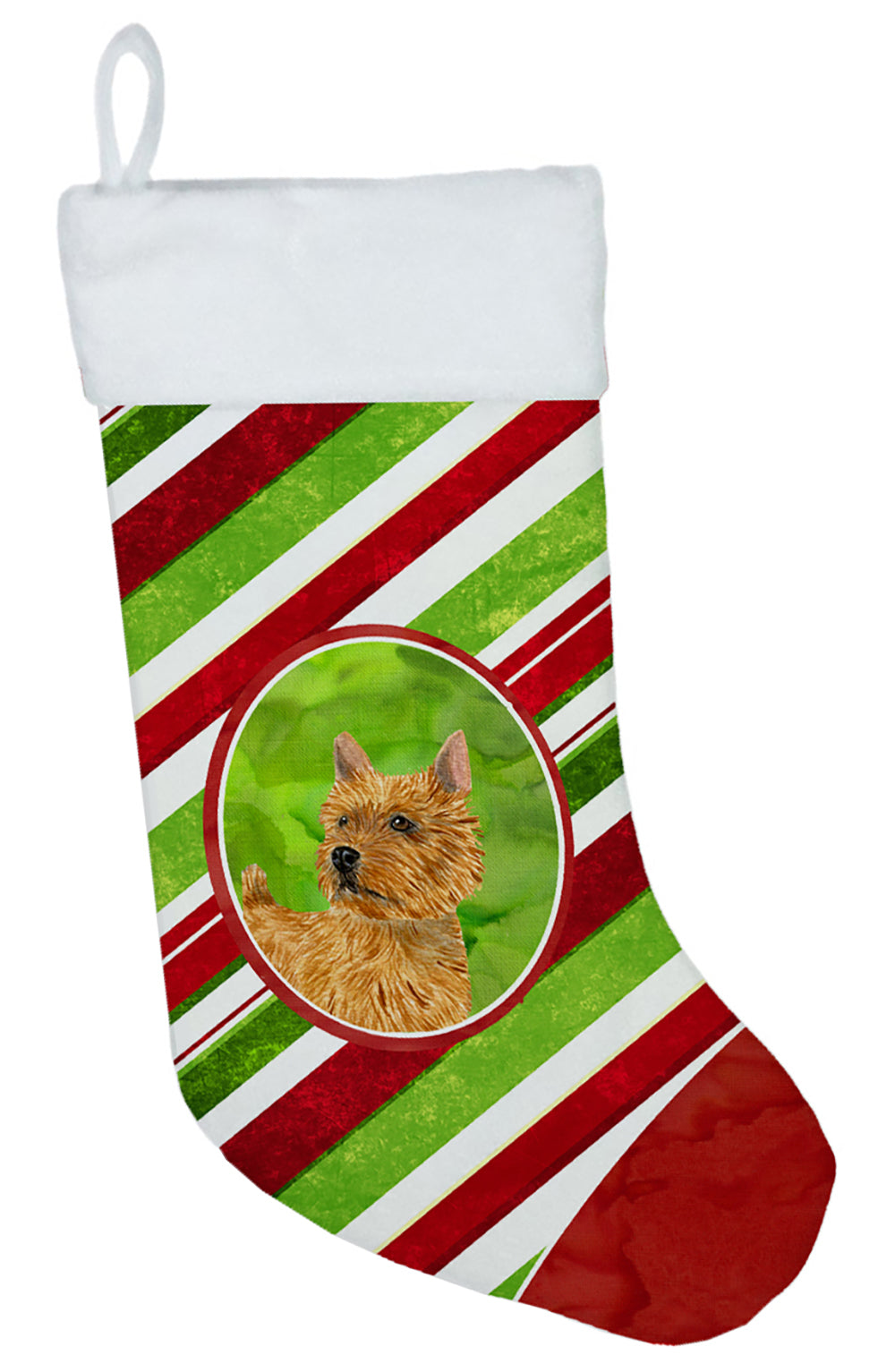 Norwich Terrier Winter Snowflakes Christmas Stocking SS4568  the-store.com.