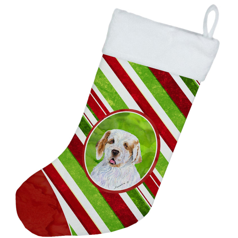 Clumber Spaniel Winter Snowflakes Christmas Stocking SS4569  the-store.com.
