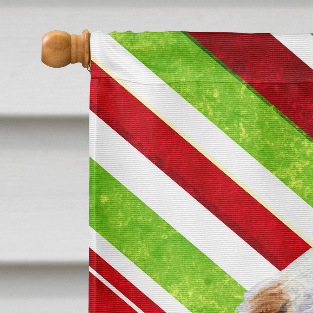 Clumber Spaniel Candy Cane Holiday Christmas Flag Canvas House Size