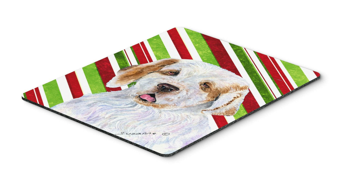 Clumber Spaniel Candy Cane Holiday Christmas Mouse Pad, Hot Pad or Trivet by Caroline&#39;s Treasures