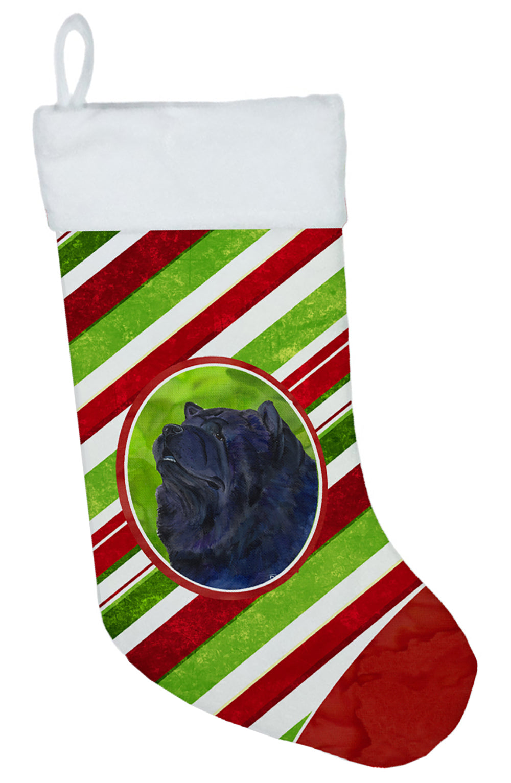 Chow Chow Winter Snowflakes Christmas Stocking SS4570  the-store.com.