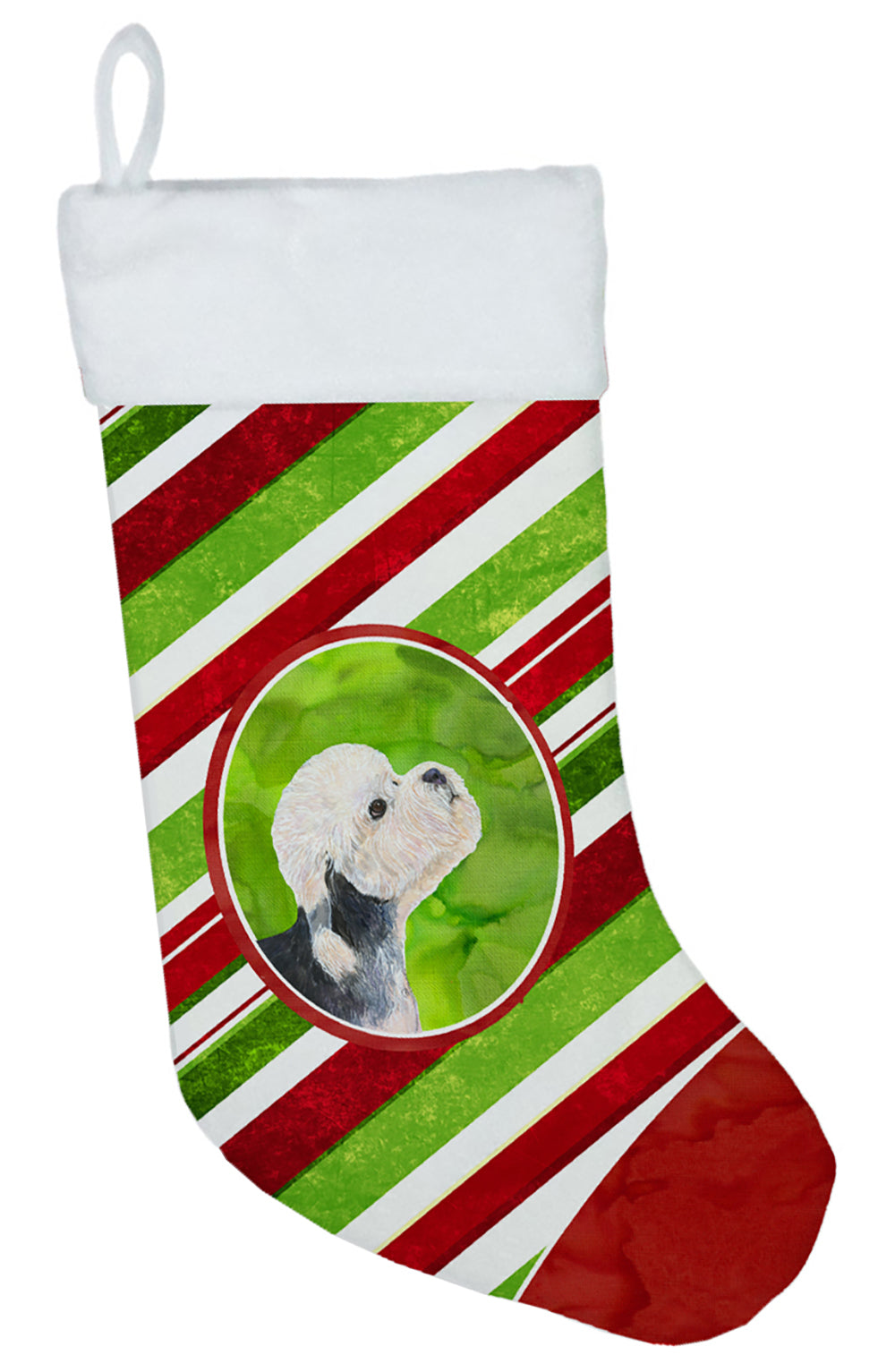 Dandie Dinmont Terrier Winter Snowflakes Christmas Stocking SS4572  the-store.com.