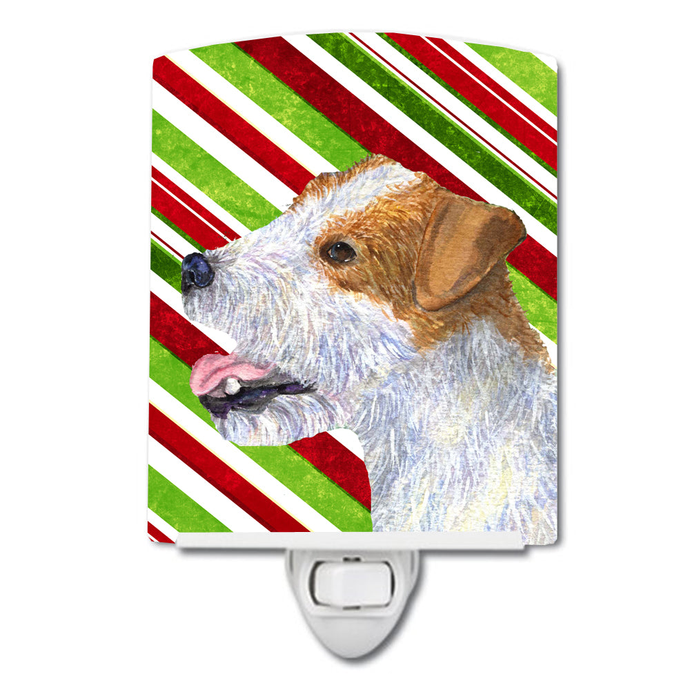 Jack Russell Terrier Candy Cane Holiday Christmas Ceramic Night Light SS4573CNL - the-store.com