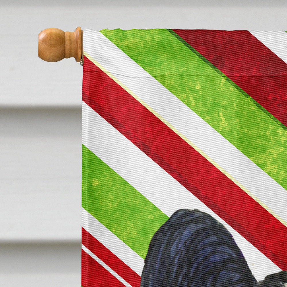 Papillon Candy Cane Holiday Christmas Flag Canvas House Size  the-store.com.
