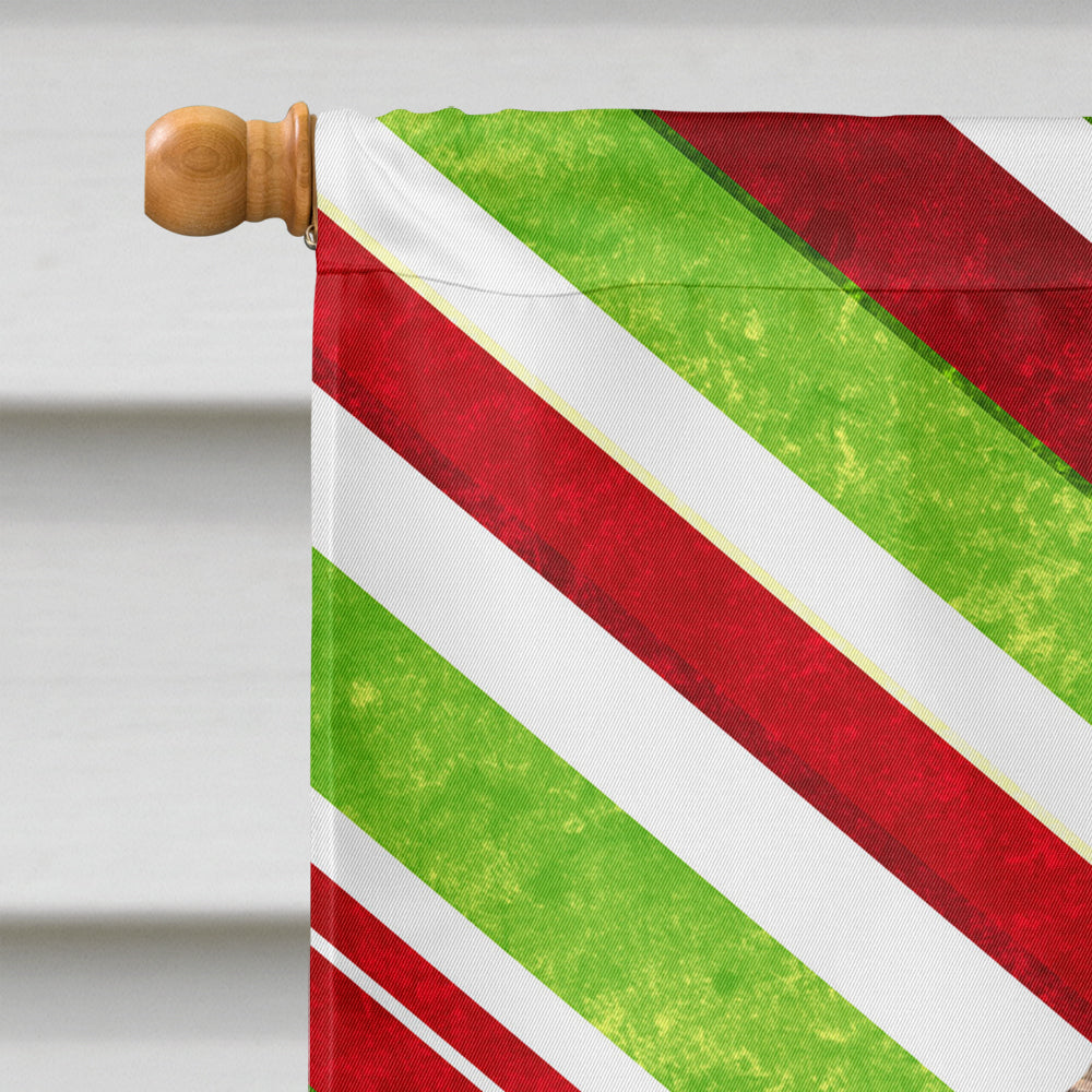 Irish Wolfhound Candy Cane Holiday Christmas Flag Canvas House Size  the-store.com.