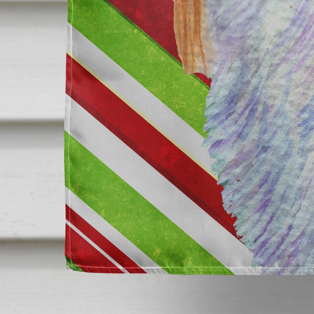 English Toy Spaniel Candy Cane Holiday Christmas Flag Canvas House Size  the-store.com.