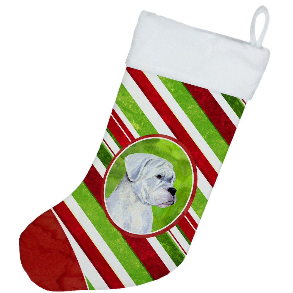 Boxer Candy Cane Christmas Stocking SS4578