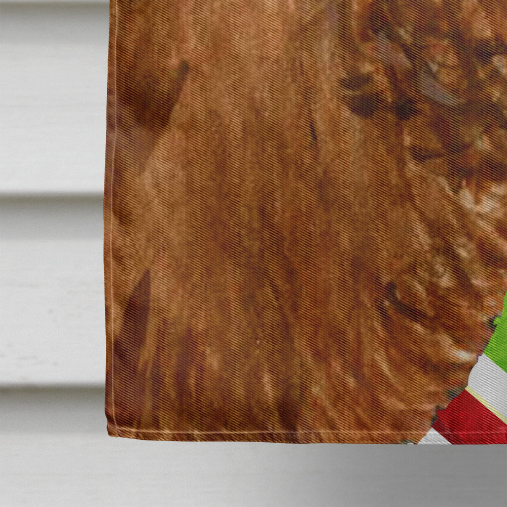 Sussex Spaniel Candy Cane Holiday Christmas Flag Canvas House Size  the-store.com.