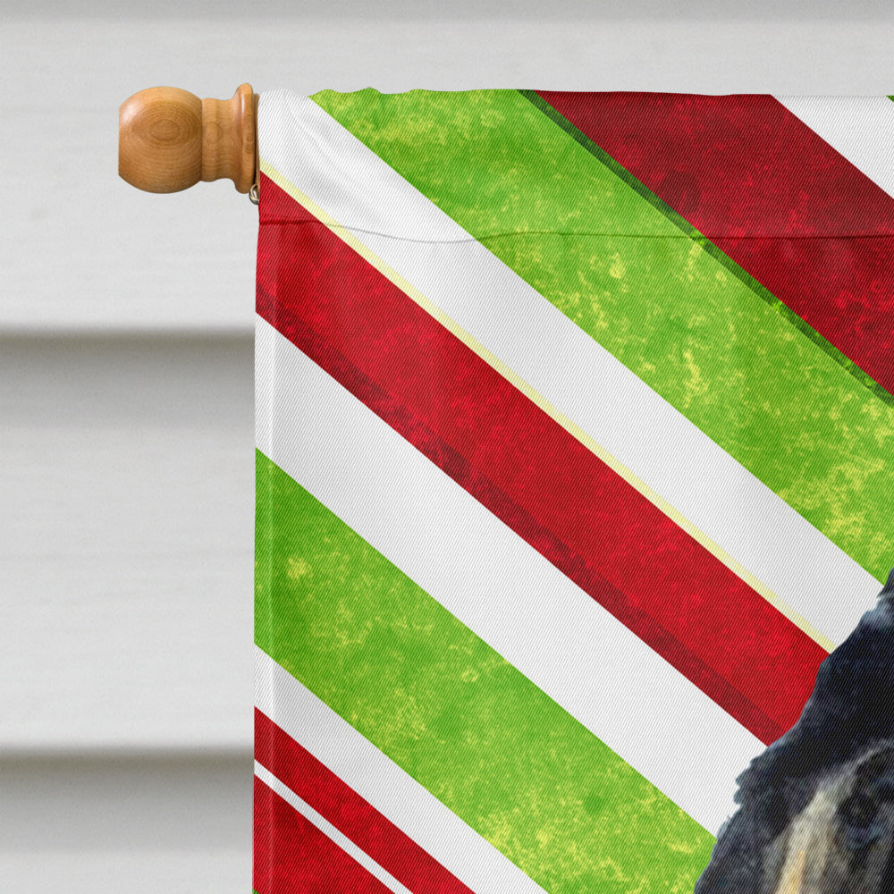 Tibetan Mastiff Candy Cane Holiday Christmas Flag Canvas House Size  the-store.com.