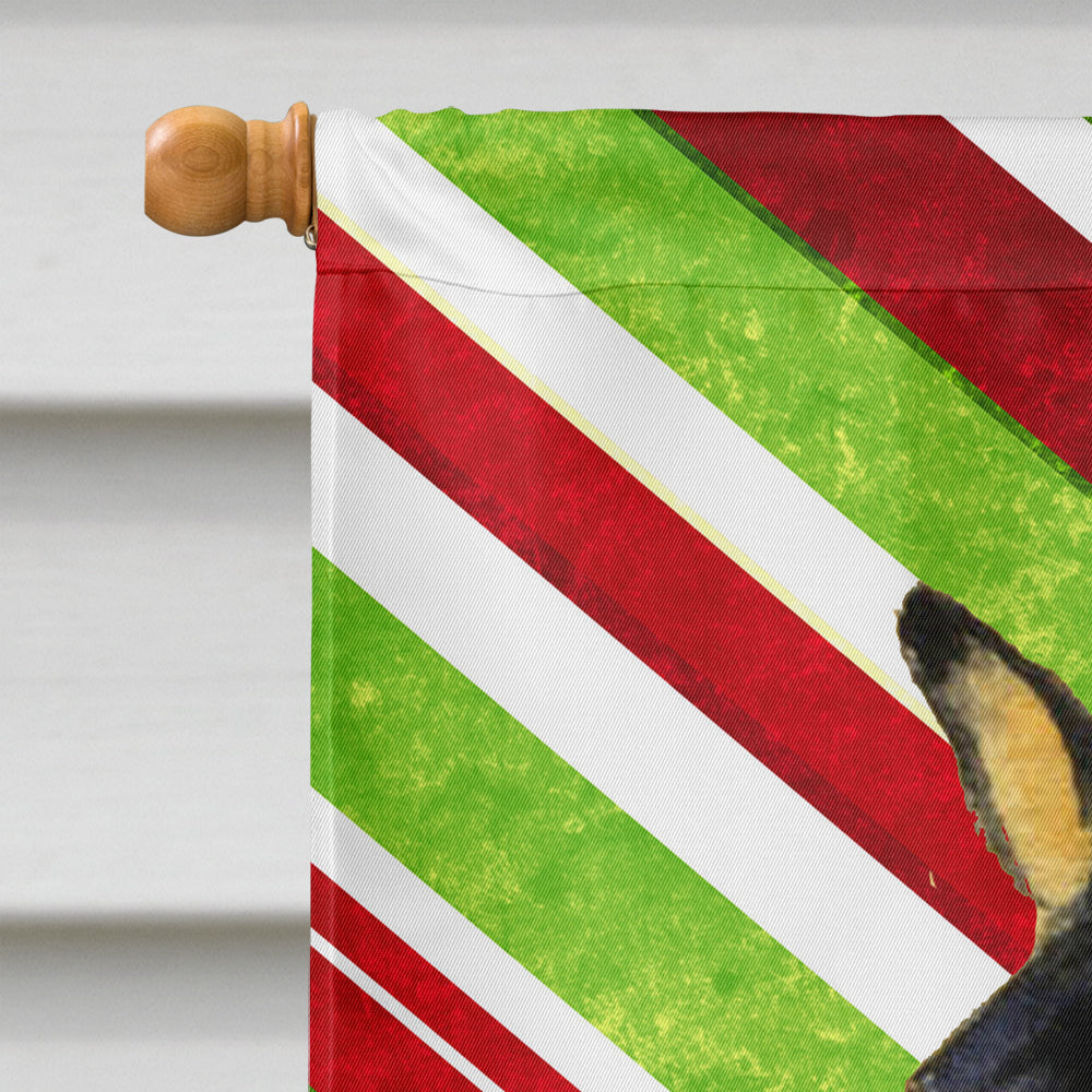 Basenji Candy Cane Holiday Christmas Flag Canvas House Size  the-store.com.