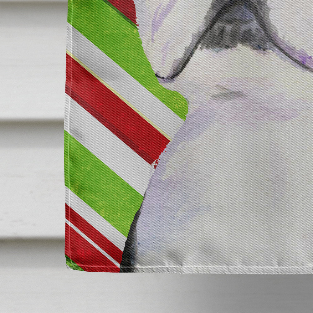 Boston Terrier Candy Cane Holiday Christmas Flag Canvas House Size