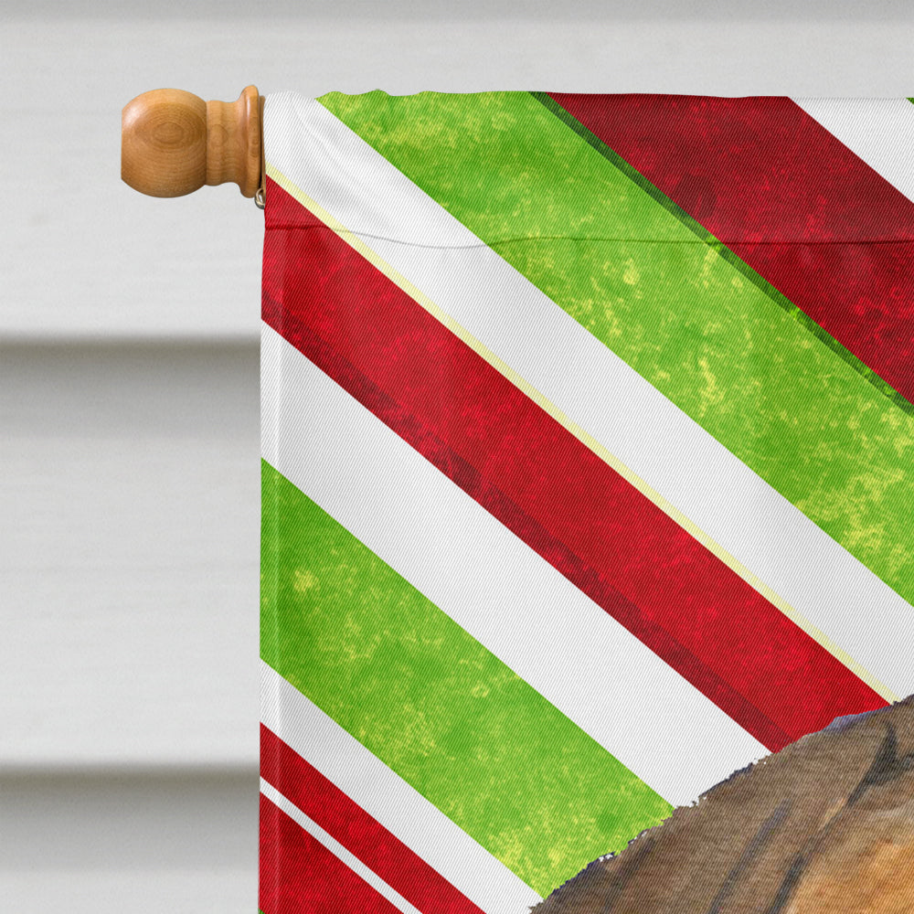 Bullmastiff Candy Cane Holiday Christmas Flag Canvas House Size  the-store.com.