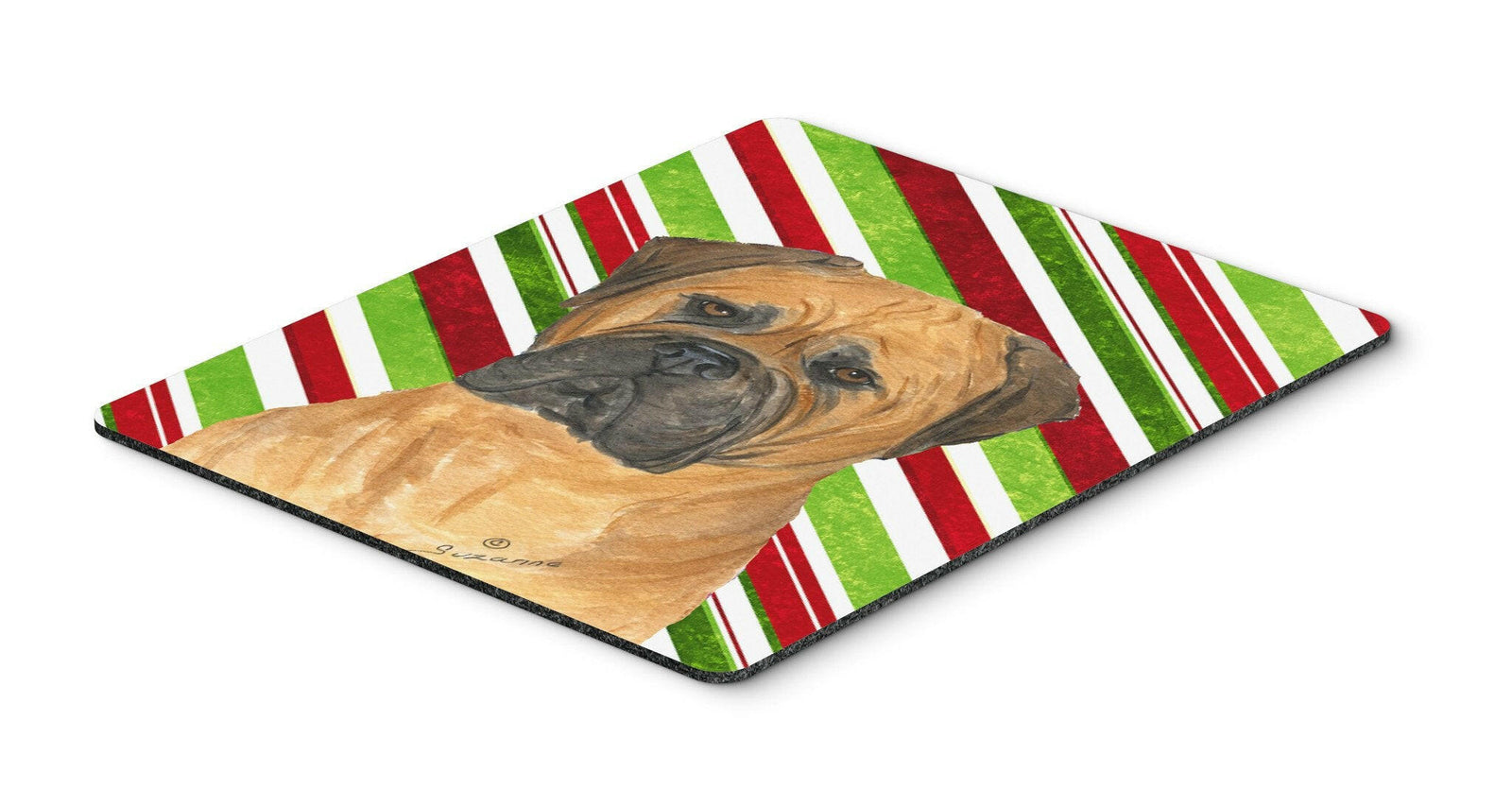 Bullmastiff Candy Cane Holiday Christmas Mouse Pad, Hot Pad or Trivet by Caroline's Treasures