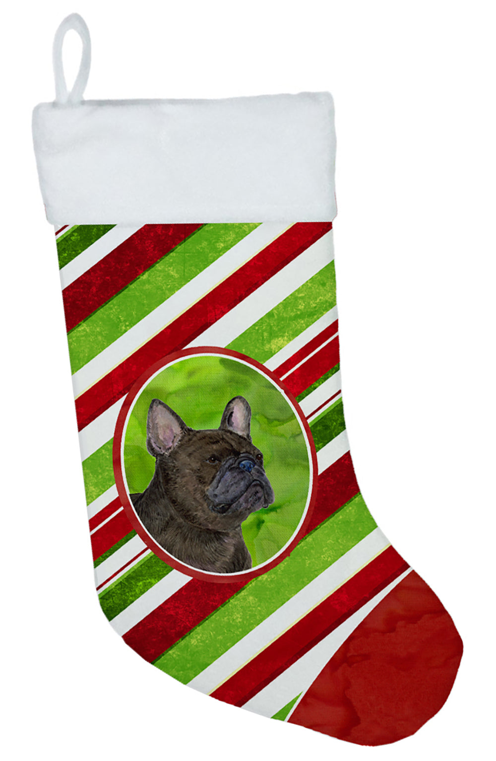 French Bulldog Winter Snowflakes Christmas Stocking SS4588  the-store.com.