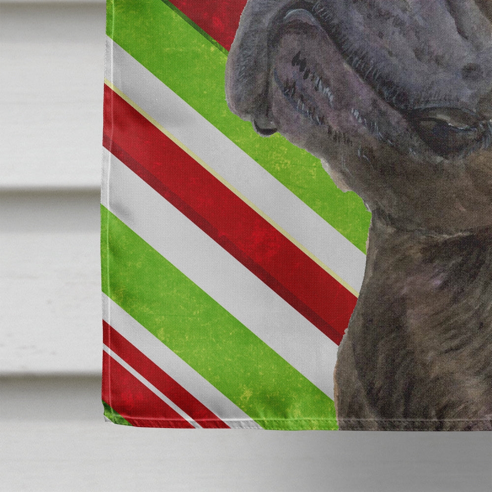 French Bulldog Candy Cane Holiday Christmas Flag Canvas House Size  the-store.com.