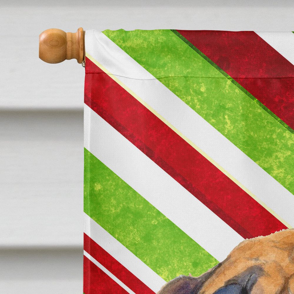Mastiff Candy Cane Holiday Christmas Flag Canvas House Size