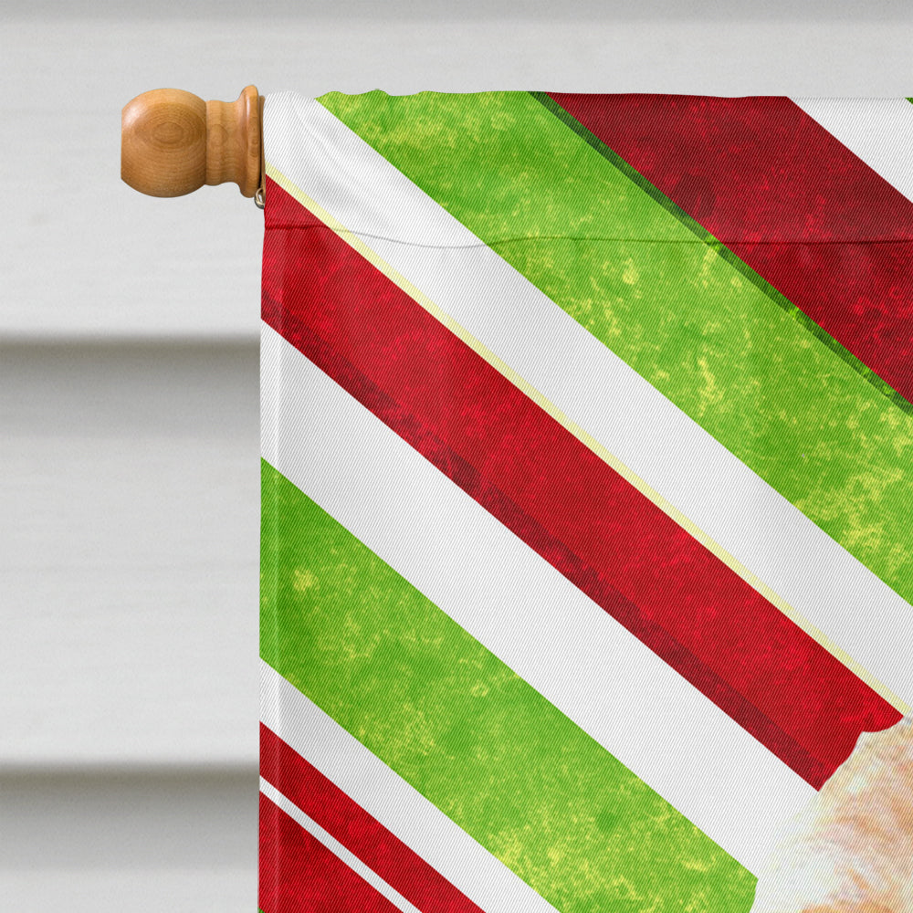 Cocker Spaniel Candy Cane Holiday Christmas Flag Canvas House Size