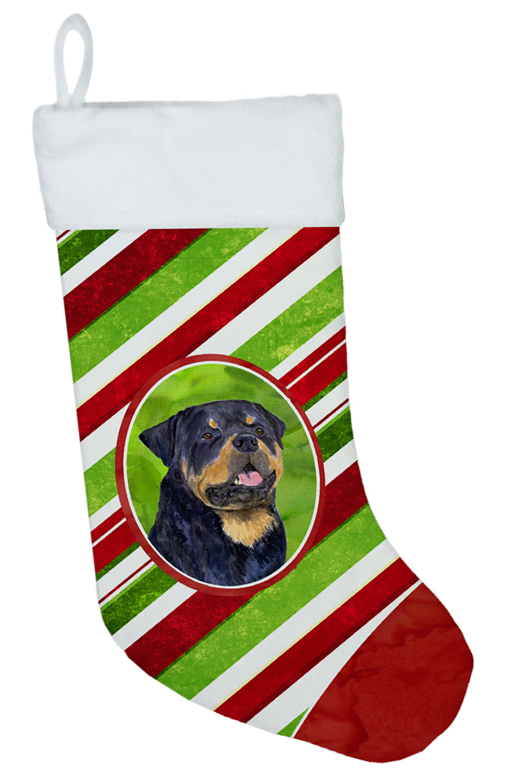 Rottweiler Winter Snowflakes Christmas Stocking SS4593  the-store.com.