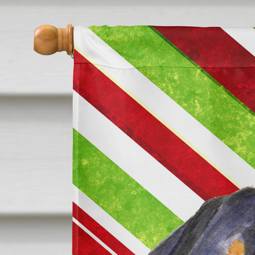 Rottweiler Candy Cane Holiday Christmas Flag Canvas House Size