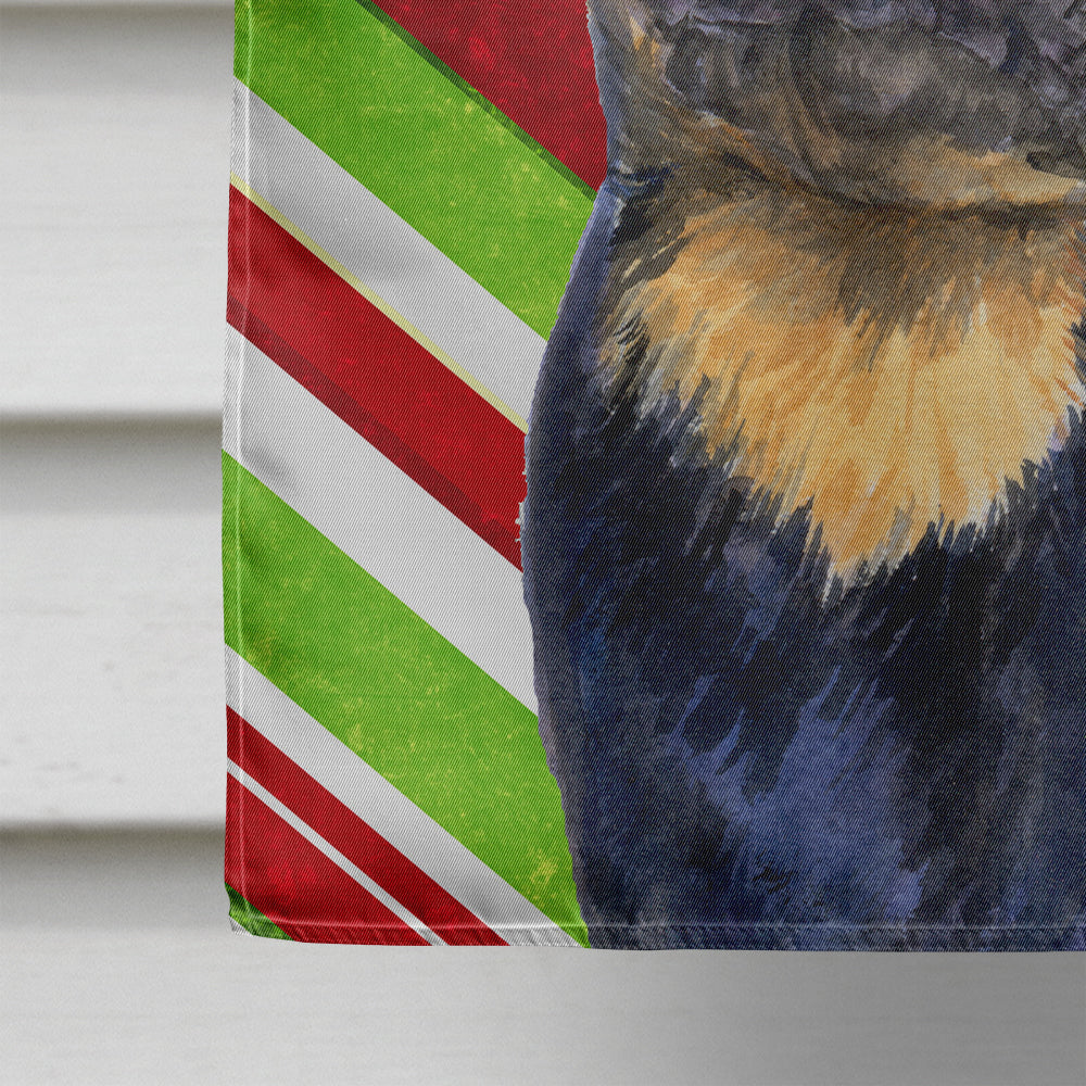 Rottweiler Candy Cane Holiday Christmas Flag Canvas House Size