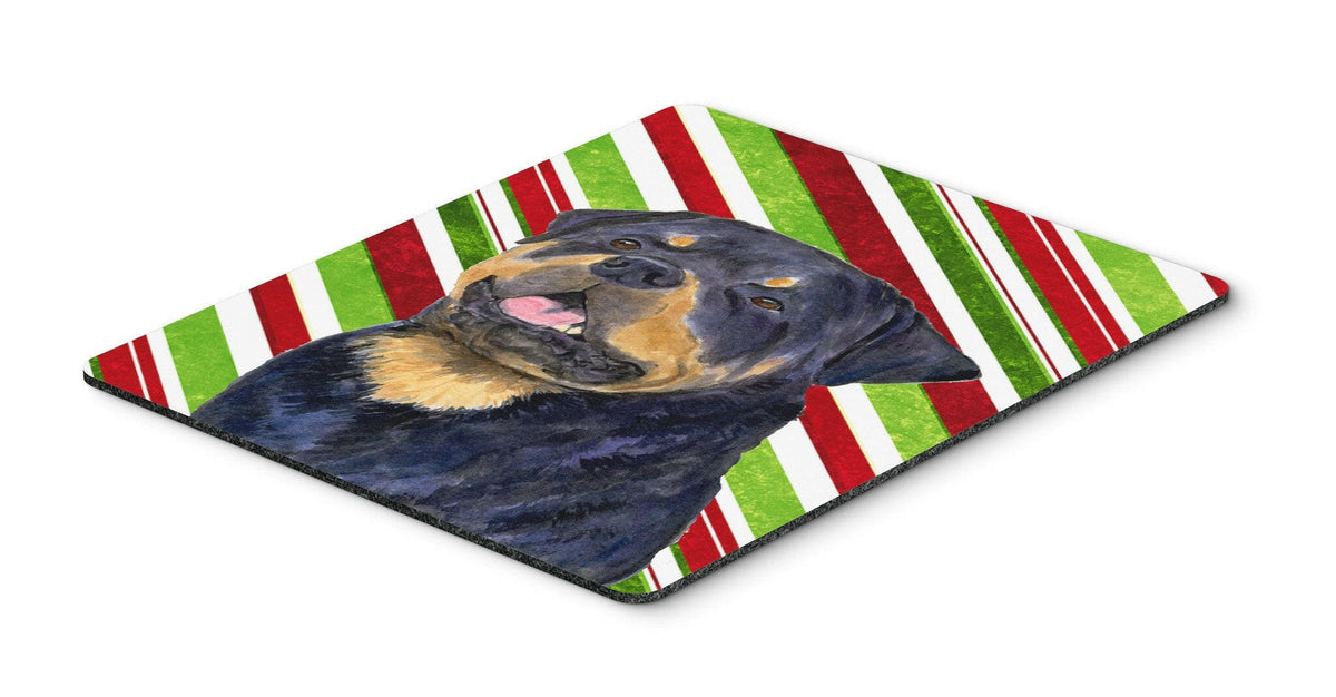 Rottweiler Candy Cane Holiday Christmas Mouse Pad, Hot Pad or Trivet by Caroline&#39;s Treasures