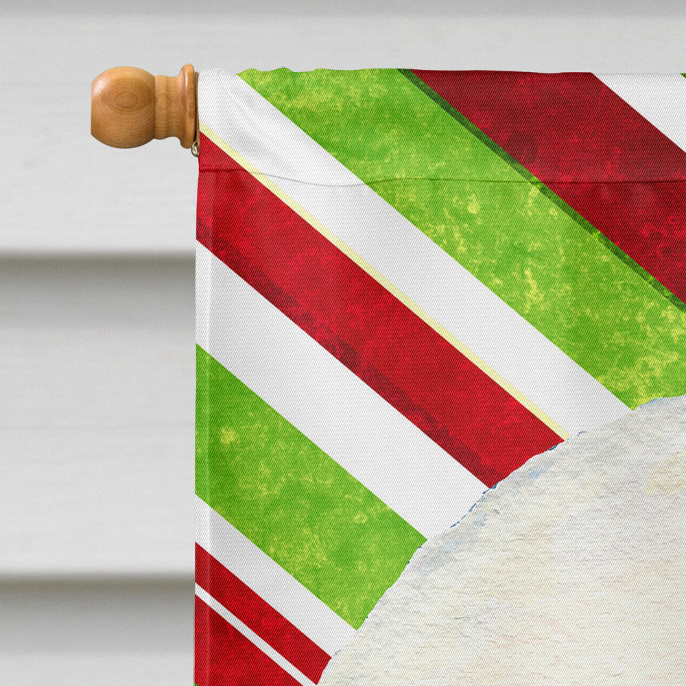 Bichon Frise Candy Cane Holiday Christmas Flag Canvas House Size  the-store.com.