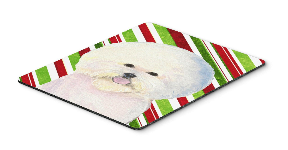 Bichon Frise Candy Cane Holiday Christmas Mouse Pad, Hot Pad or Trivet by Caroline&#39;s Treasures