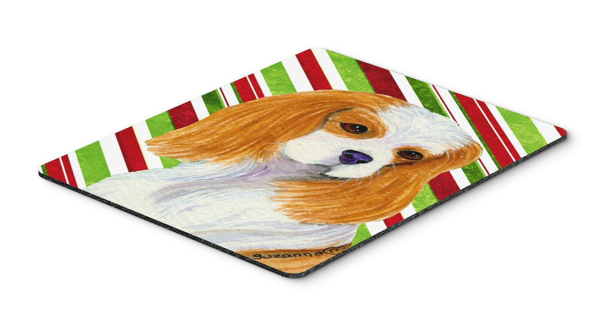 Cavalier Spaniel Candy Cane Holiday Christmas Mouse Pad, Hot Pad or Trivet by Caroline&#39;s Treasures