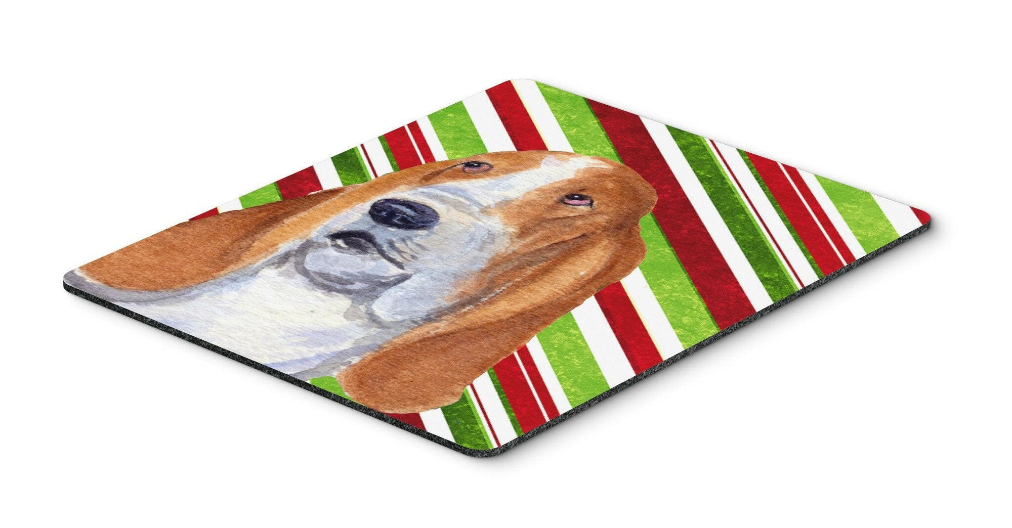 Basset Hound Candy Cane Holiday Christmas Mouse Pad, Hot Pad or Trivet by Caroline's Treasures