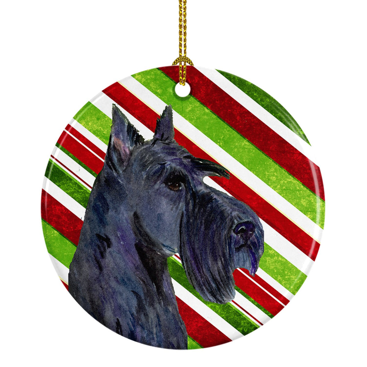 Scottish Terrier Candy Cane Holiday Christmas Ceramic Ornament SS4598 by Caroline&#39;s Treasures