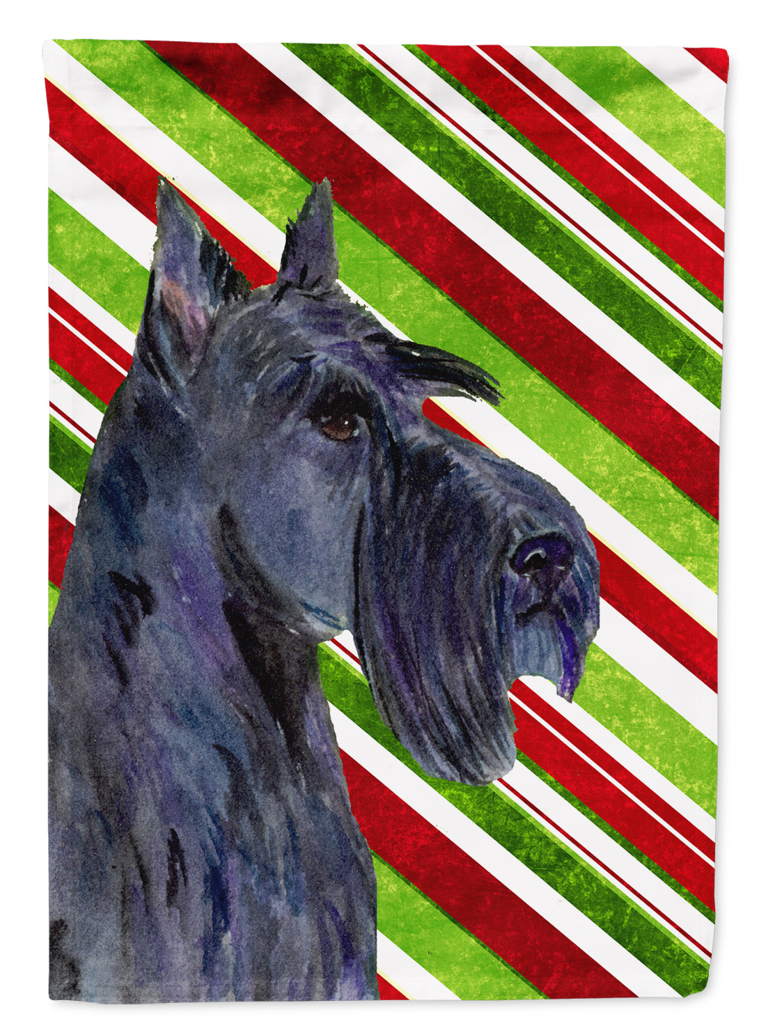 Scottish Terrier Candy Cane Holiday Christmas Flag Canvas House Size