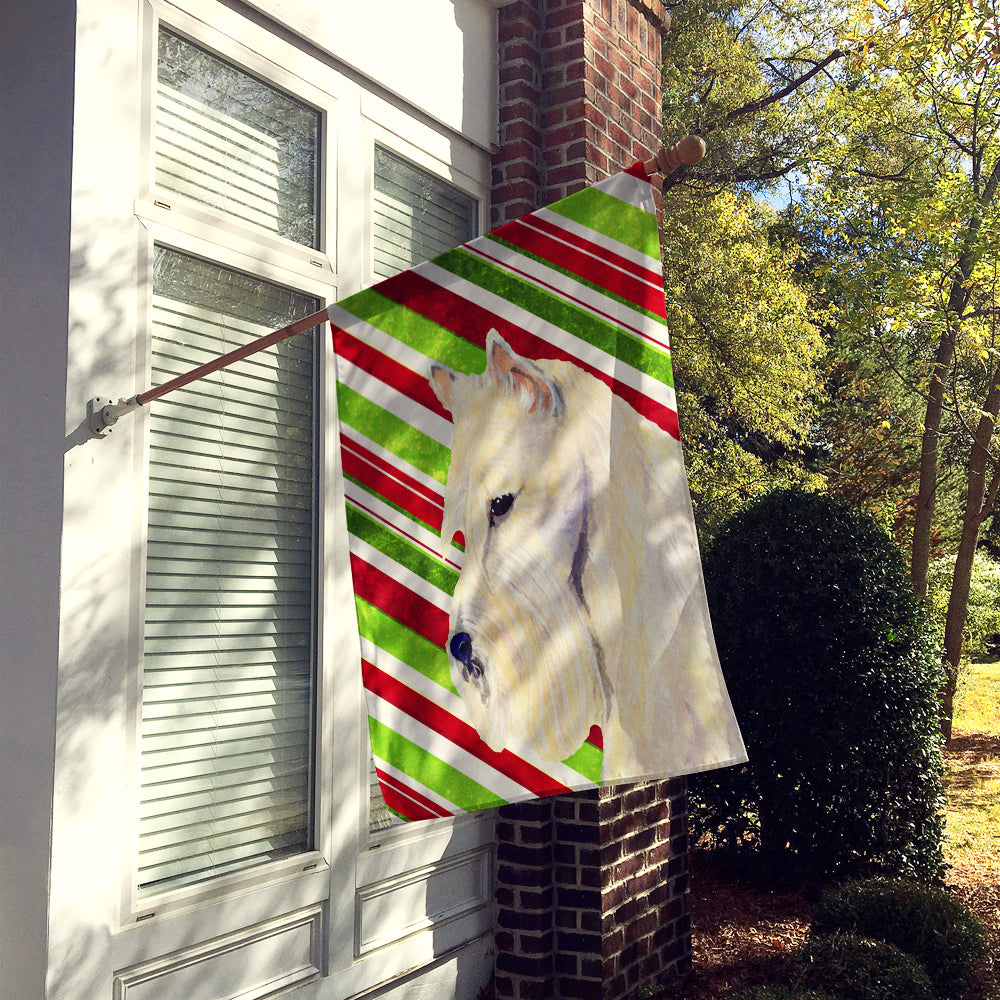 Scottish Terrier Candy Cane Holiday Christmas Flag Canvas House Size  the-store.com.