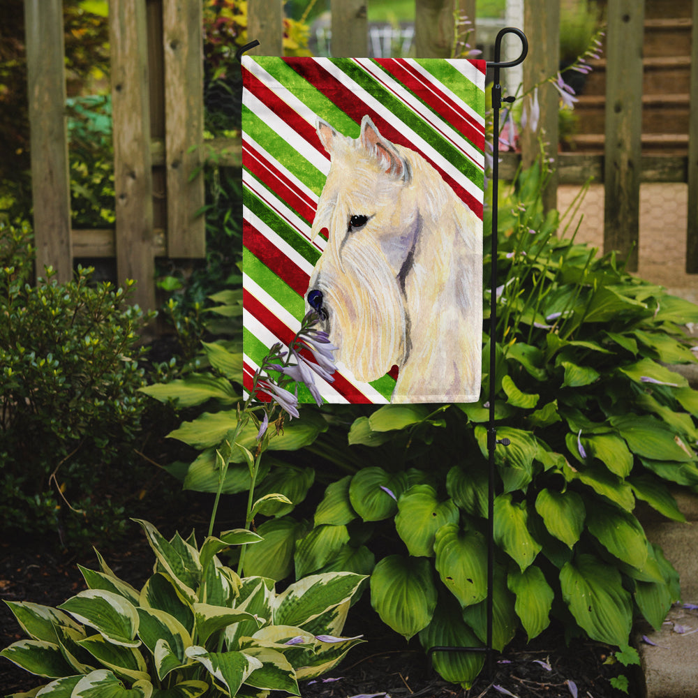 Scottish Terrier Candy Cane Holiday Christmas Flag Garden Size
