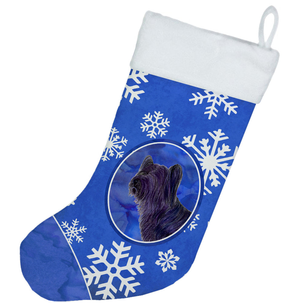Skye Terrier Winter Snowflakes Christmas Stocking SS4601