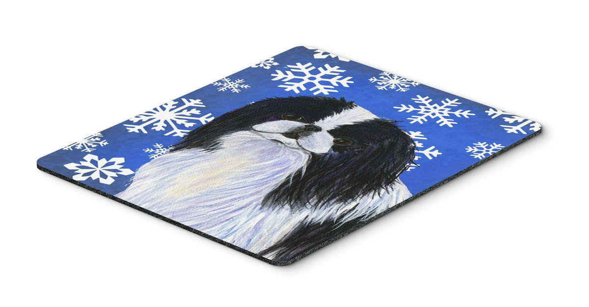 Japanese Chin Winter Snowflakes Holiday Mouse Pad, Hot Pad or Trivet by Caroline&#39;s Treasures