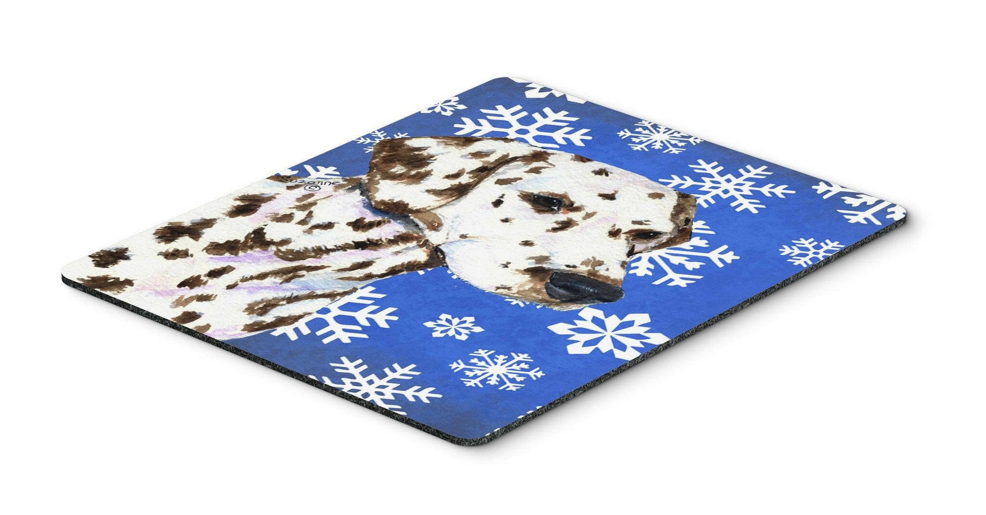 Dalmatian Winter Snowflakes Holiday Mouse Pad, Hot Pad or Trivet by Caroline's Treasures