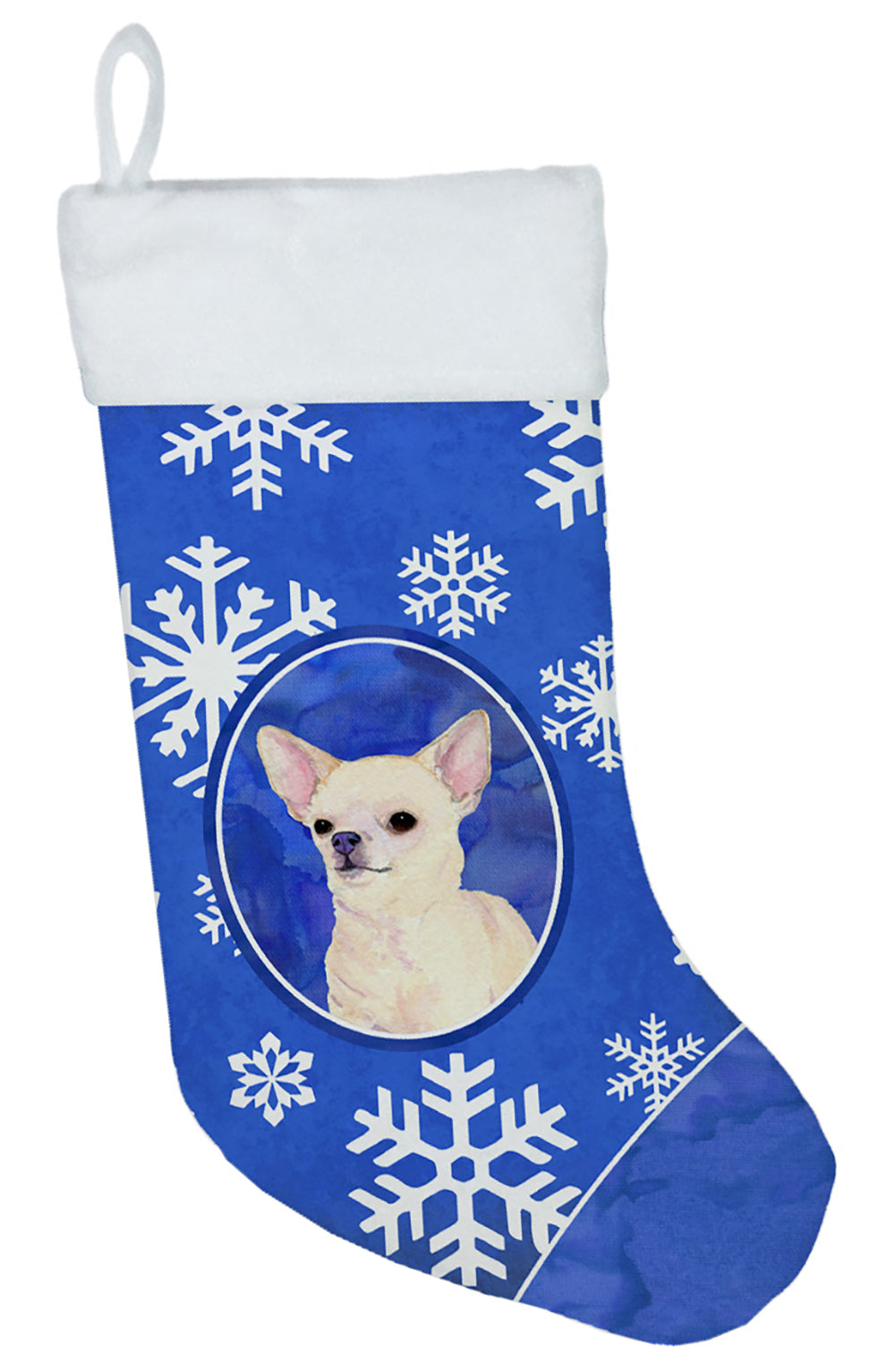 Chihuahua Winter Snowflakes Christmas Stocking SS4610  the-store.com.