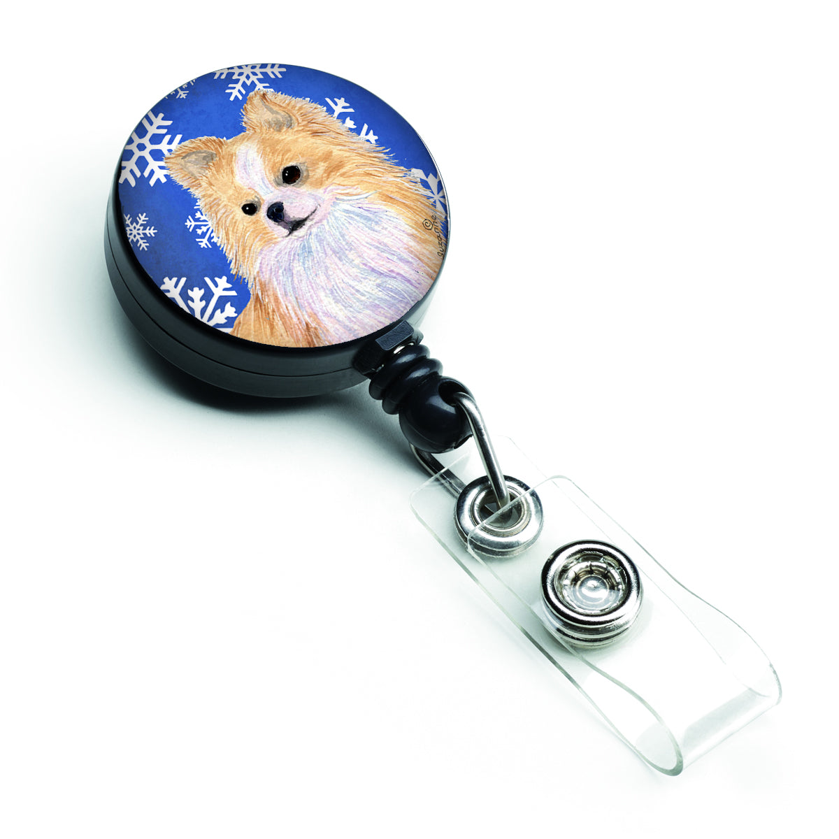 Chihuahua Winter Snowflakes Holiday Retractable Badge Reel SS4611BR  the-store.com.