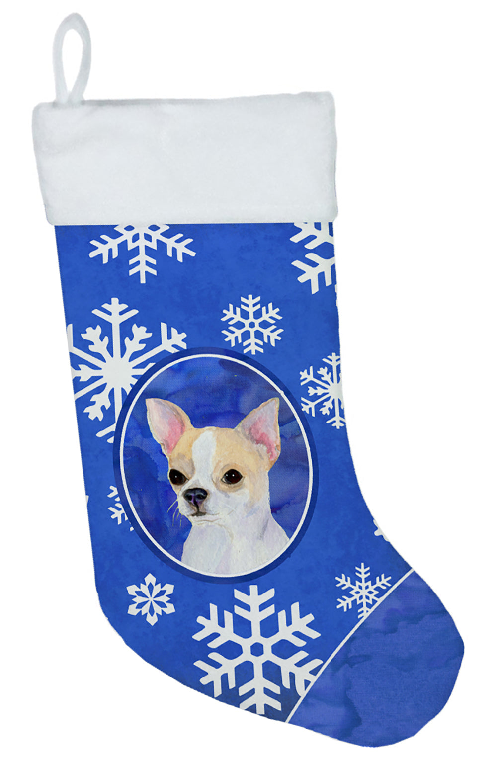 Chihuahua Winter Snowflakes Christmas Stocking SS4612  the-store.com.