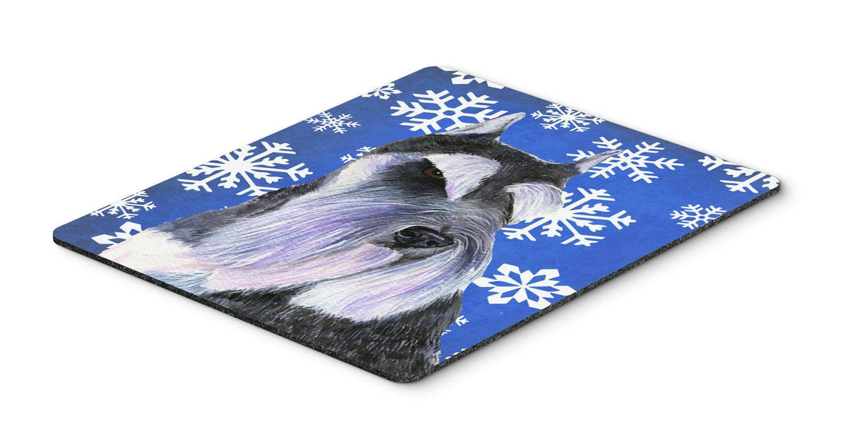 Schnauzer Winter Snowflakes Holiday Mouse Pad, Hot Pad or Trivet by Caroline&#39;s Treasures