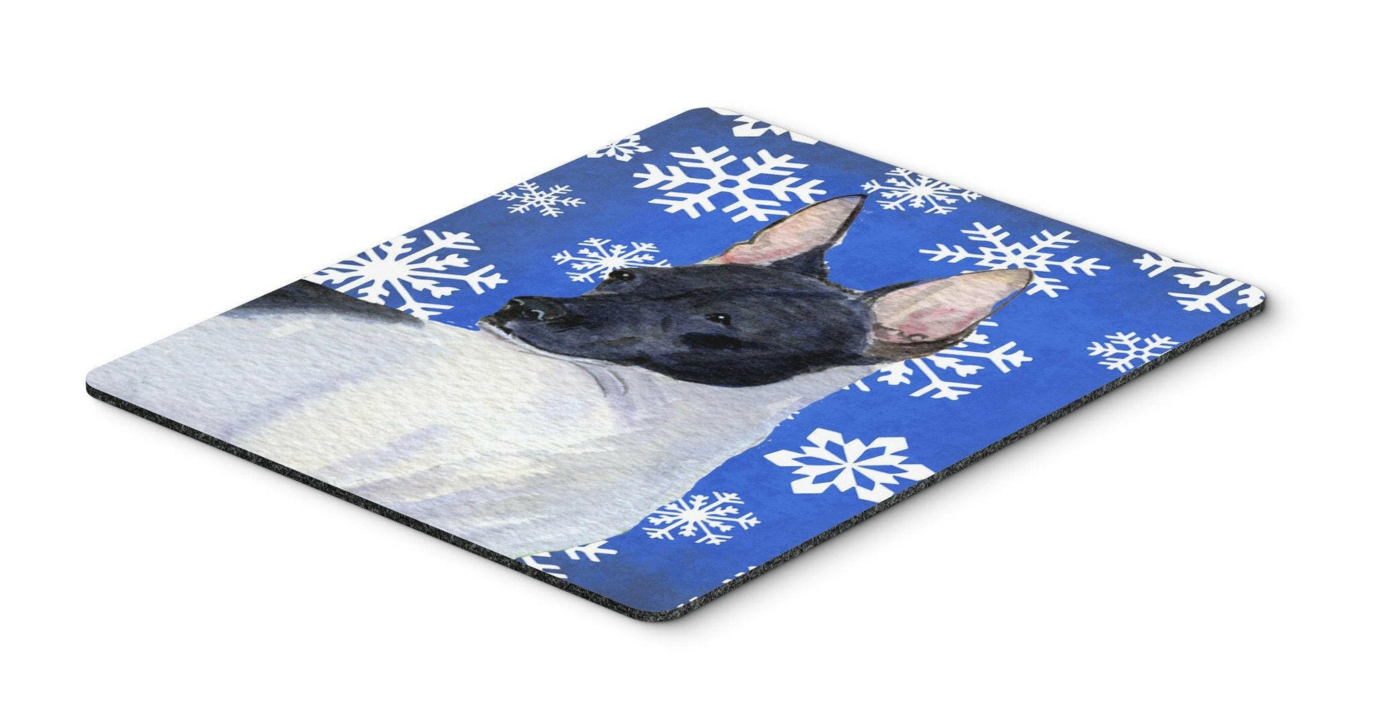 Rat Terrier Winter Snowflakes Holiday Mouse Pad, Hot Pad or Trivet by Caroline's Treasures
