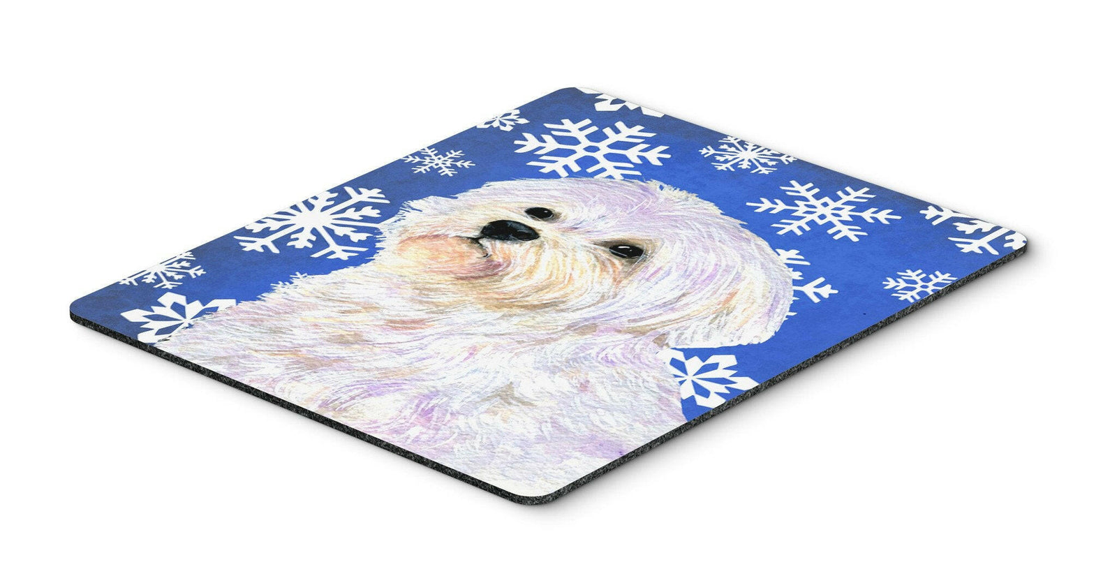 Maltese Winter Snowflakes Holiday Mouse Pad, Hot Pad or Trivet by Caroline's Treasures