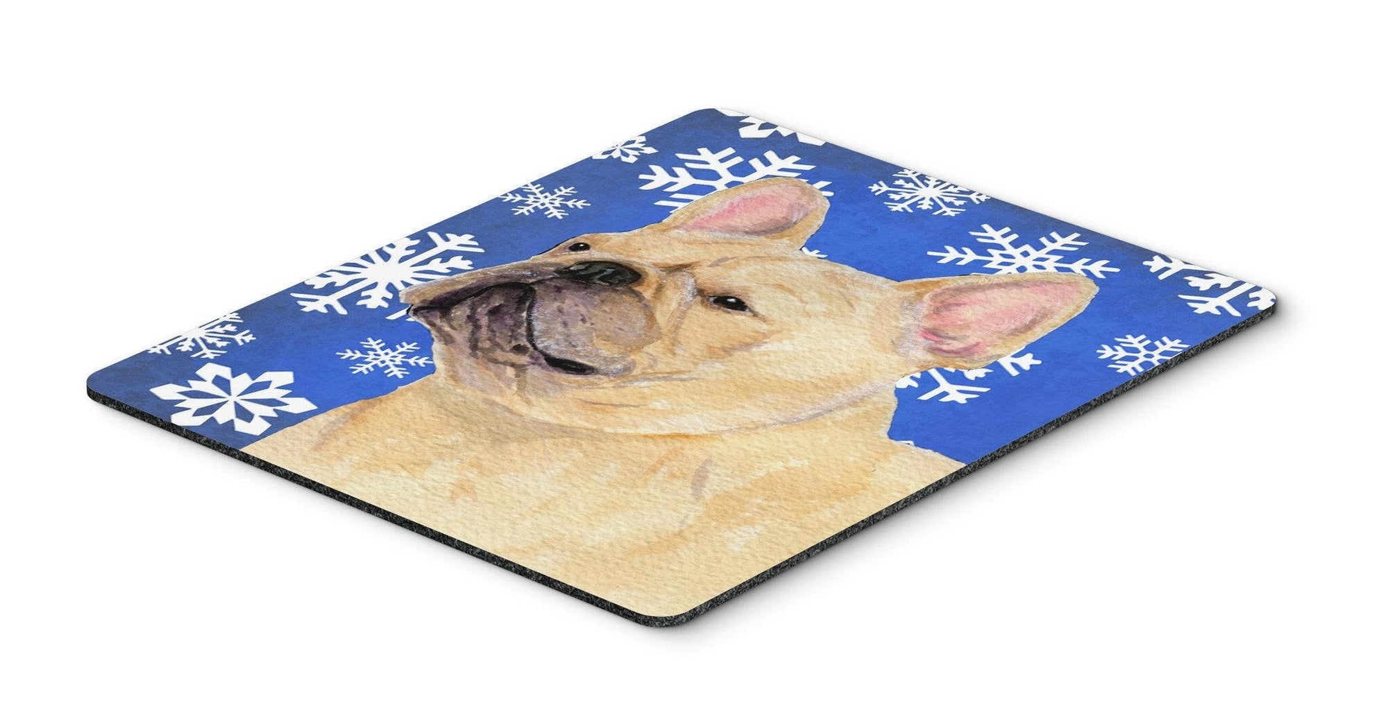 French Bulldog Winter Snowflakes Holiday Mouse Pad, Hot Pad or Trivet by Caroline's Treasures