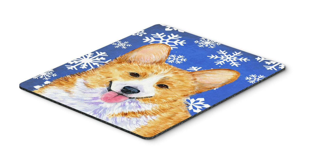 Corgi Winter Snowflakes Holiday Mouse Pad, Hot Pad or Trivet by Caroline&#39;s Treasures