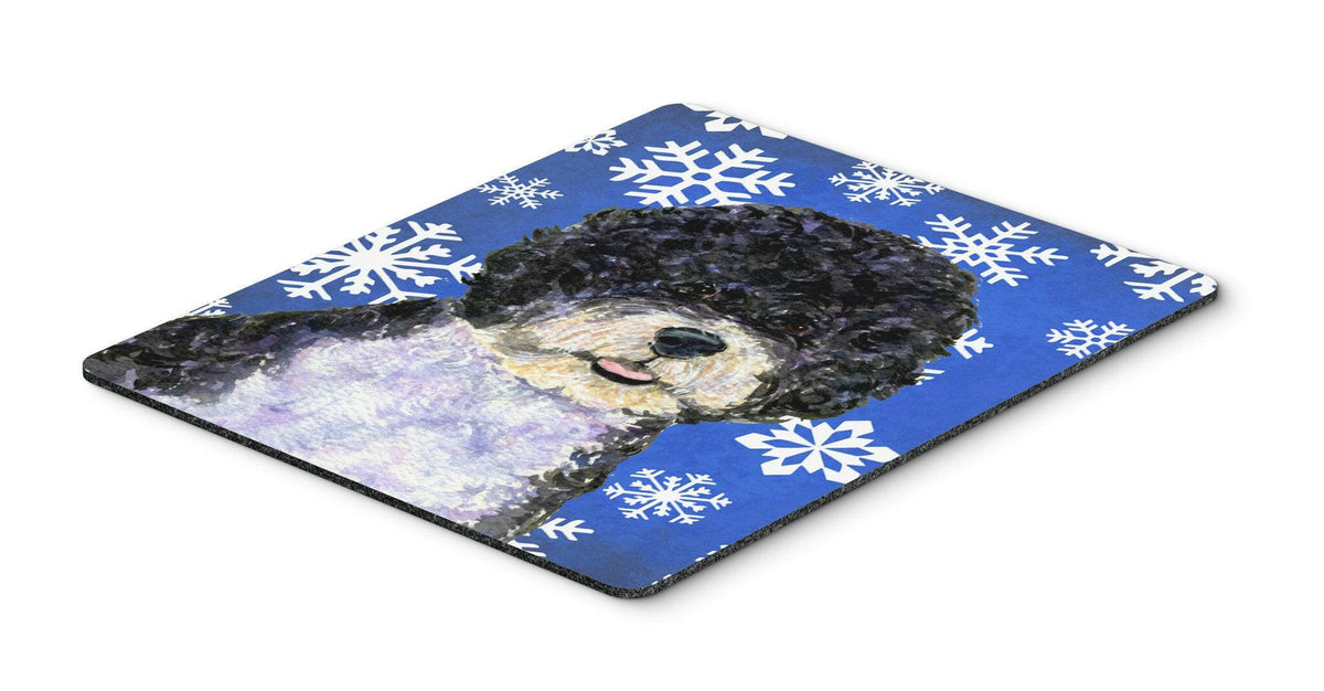 Portuguese Water Dog Winter Snowflakes Holiday Mouse Pad, Hot Pad or Trivet by Caroline&#39;s Treasures