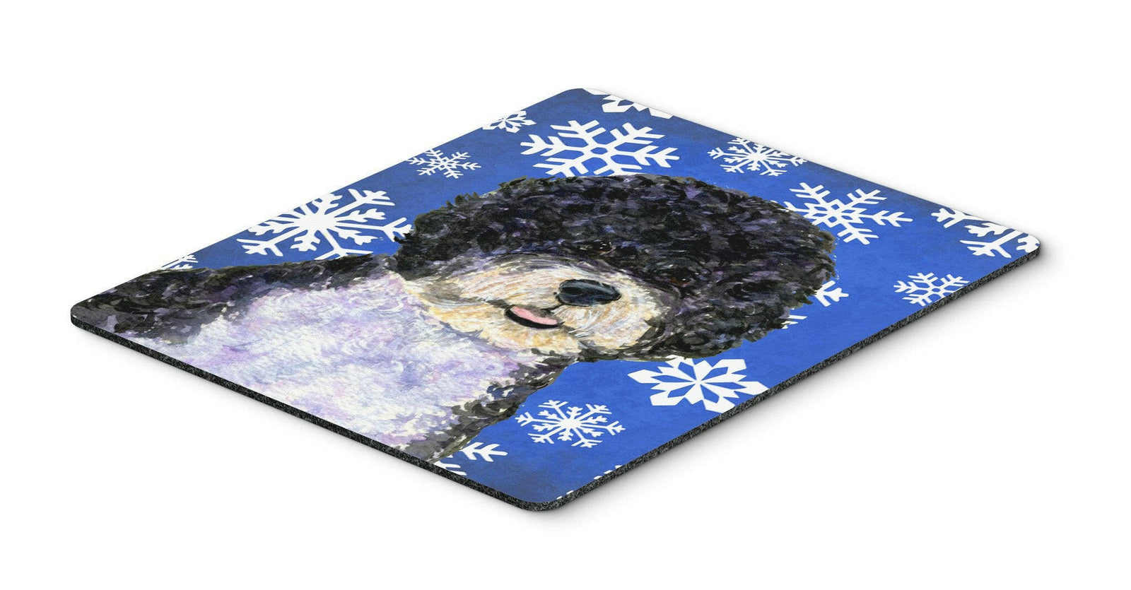 Portuguese Water Dog Winter Snowflakes Holiday Mouse Pad, Hot Pad or Trivet by Caroline's Treasures