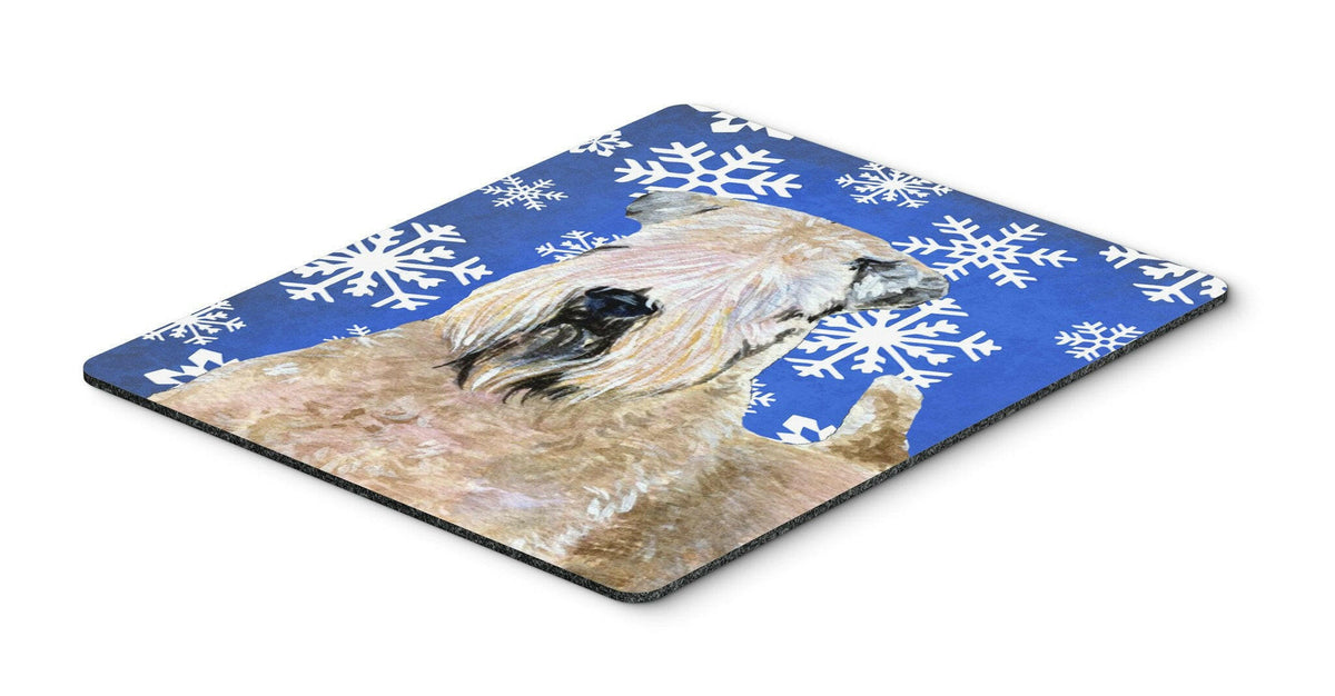 Wheaten Terrier Soft Coated Winter Snowflakes Mouse Pad, Hot Pad or Trivet by Caroline&#39;s Treasures